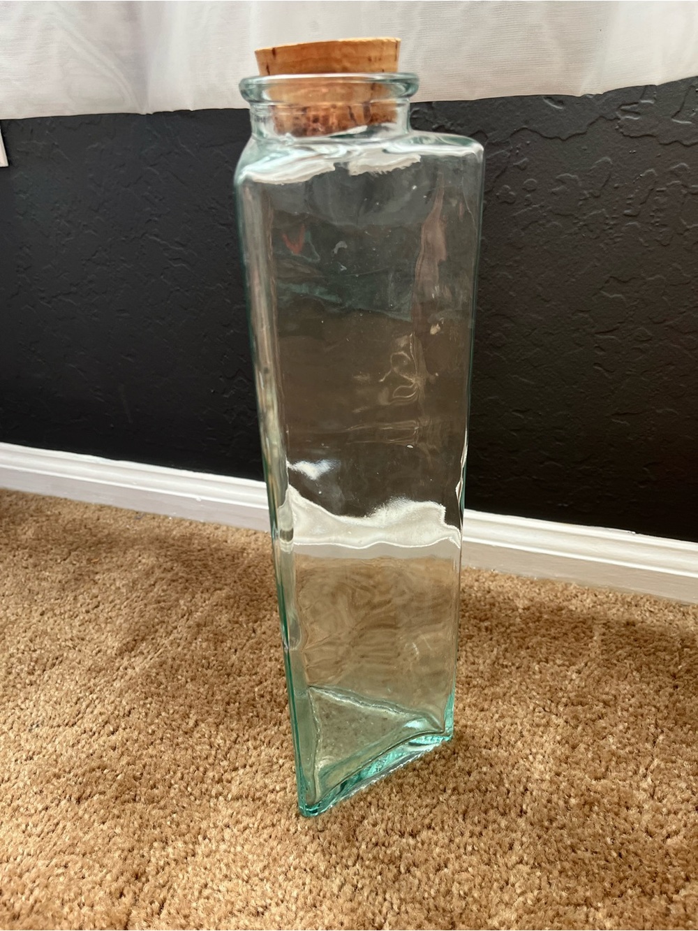 Decorative Triangular Glass Jar / Decorative Glass Jar